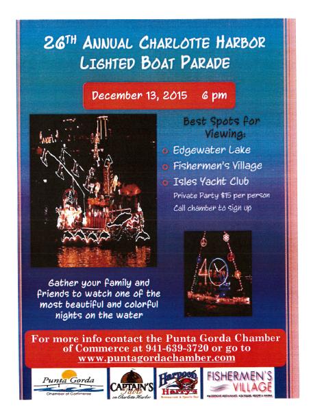 Lighted Boat parade flyer 2015